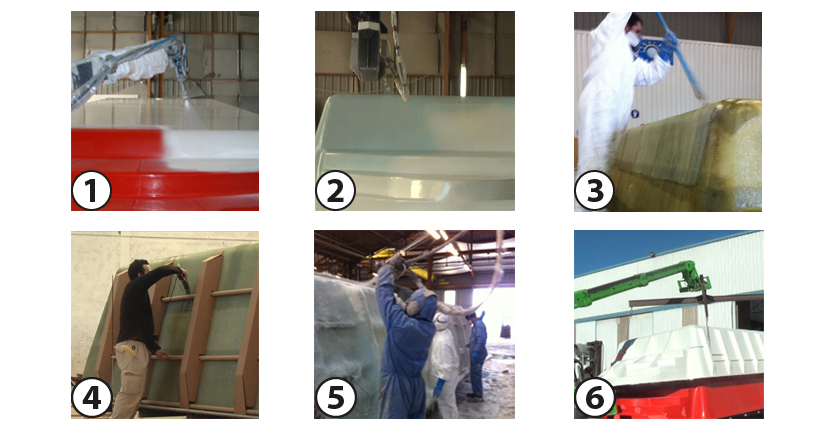 Manufacturing process Ilena polyester shell pool