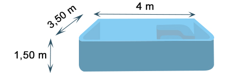Dimensions of CANEA polyester shell pool