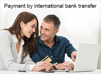 Payment by international bank transfer