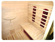 Inside view sauna