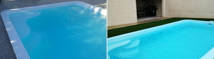 MERINA pool, polyester shell in situ